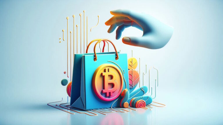 یک دست در جال بلند کردن کیف حاوی بیت کوین- خرید بیت کوین در ایران